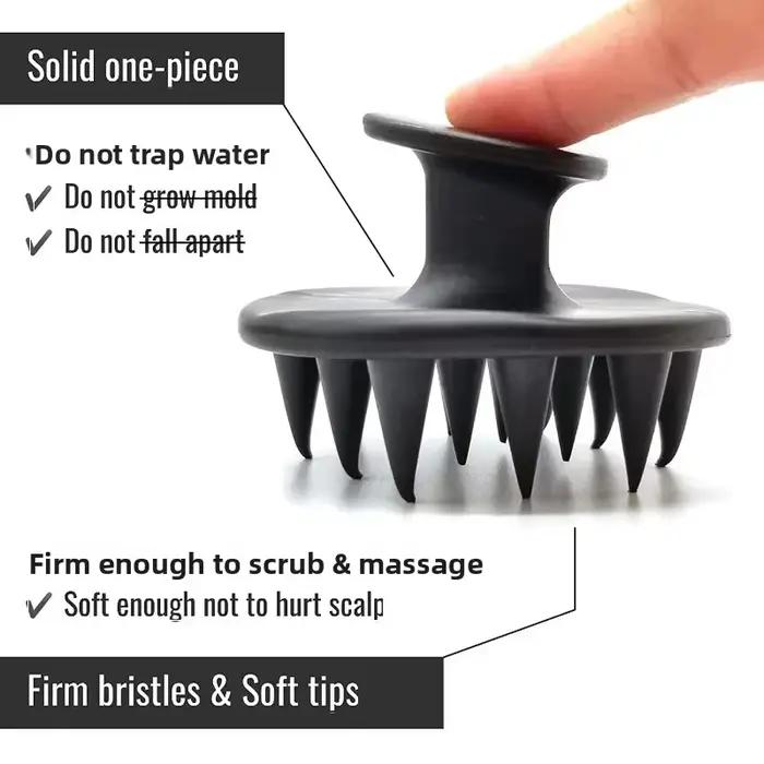 Brosse à cheveux en Silicone, masseur de cuir chevelu pour la croissance des cheveux, sans moule, sh