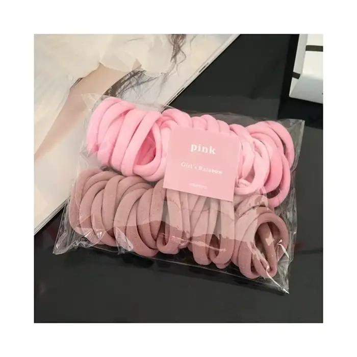 Anneaux de cheveux colorés pour filles, 50 paquets de couleurs acidulées sans coutures, anneaux de s