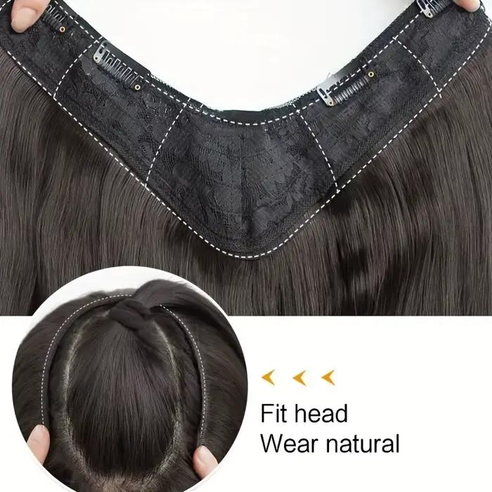Extensions capillaires synthétiques longues ondulées en forme de U, Extensions capillaires à Clip de