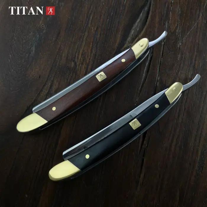 Titan – rasoir droit pour barbier, pour barbe, couteau de rasage pour hommes, sécurité