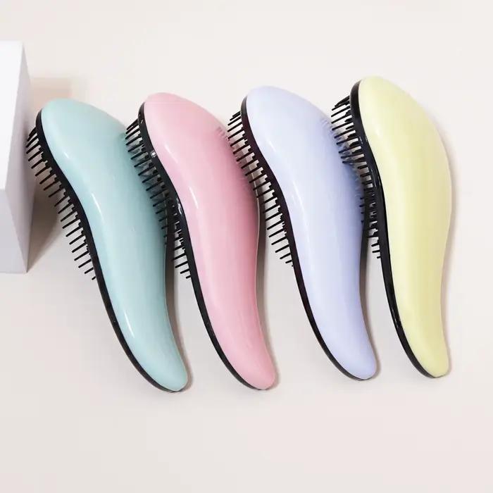 Brosse de massage antistatique, douche enroulée, brosse de massage, cheveux mouillés, brosse bouclée