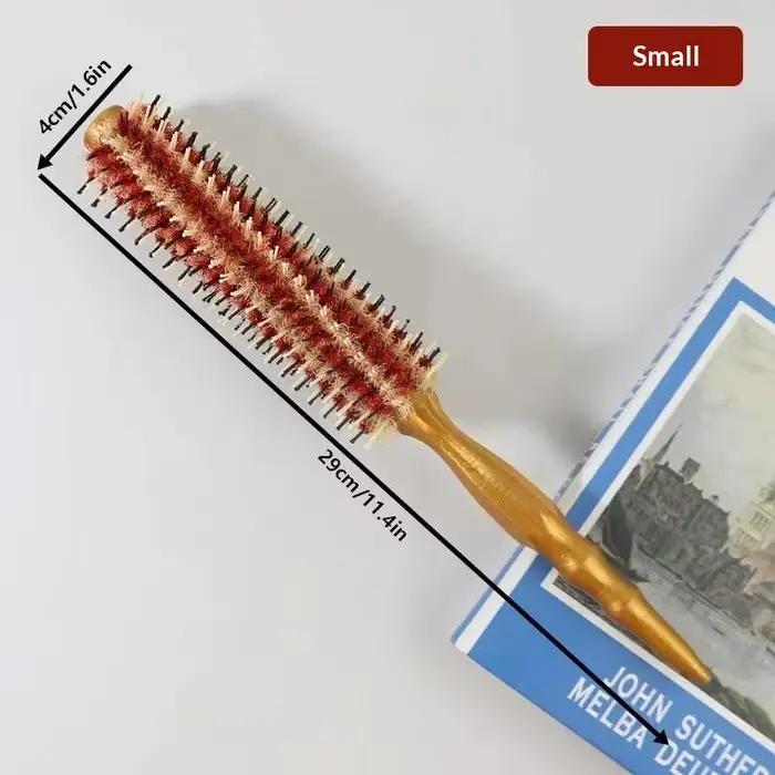 Peigne à cheveux rond pour cheveux moyens à longs, brosse à boucler, massage du cuir chevelu, démêla