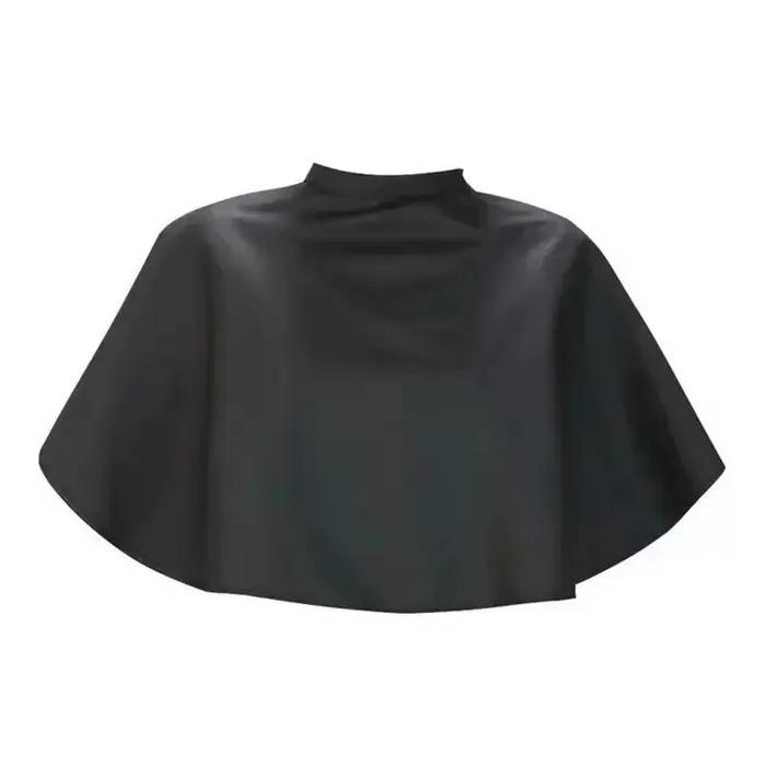 Cape de coiffure imperméable carrée courte noire – Outil de teinture et d'enveloppe de coupe de chev