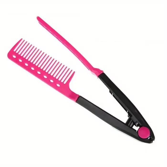 WANMEI 1/2 pièces en forme de peigne à cheveux raides en plastique démêlant peigne de coiffure plian