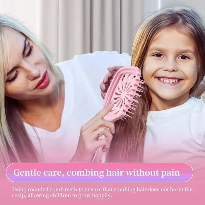 WANMEI Brosse à cheveux démêlante - Sans effort sans enchevêtrement - idéale pour les bouclés nature
