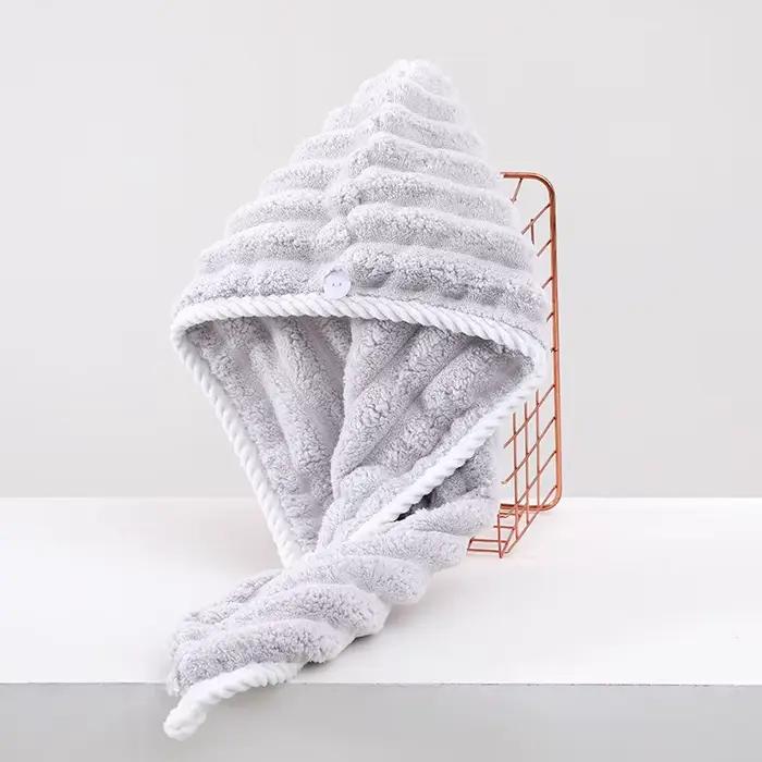 Bonnet pour cheveux secs pour femmes, foulard épais et Super absorbant pour essuyer les cheveux, bon