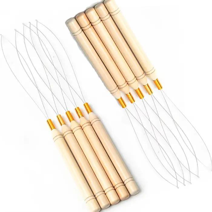 Micro anneaux, outil de boucle, enfileur de boucle, aiguille de traction utilisée avec une pince à c