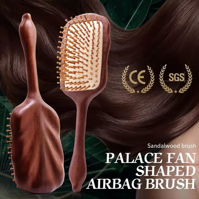 Brosse à cheveux démêlante pour femmes, nom personnalisé, brosse à cheveux en bois de santal, palett