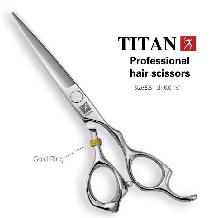 TITAN ciseaux de coiffeur ciseaux de salon de coiffure coupe de cheveux 440c ensembles de coiffure c