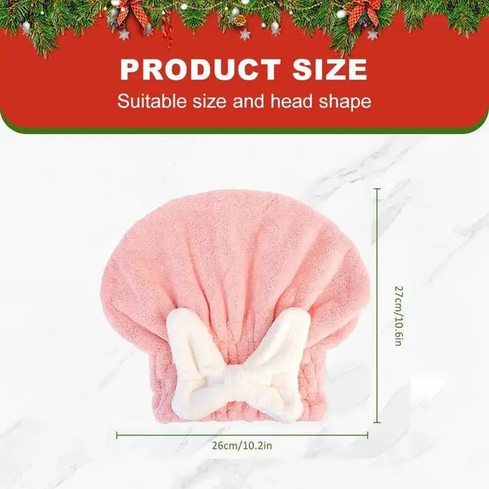 Serviette pour cheveux à séchage rapide 27x26cm, bonnet enveloppant en microfibre Super absorbant po