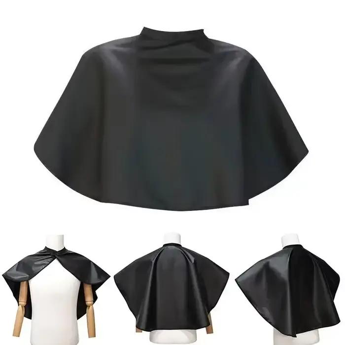 Cape de coiffure noire professionnelle pour Salon de coiffure, enveloppe en tissu pour barbier, robe