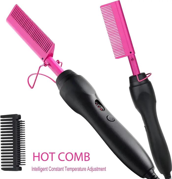 Brosse à air chaud multifonctionnelle lissante et bouclante, anti-frisottis, avec générateur d'ions