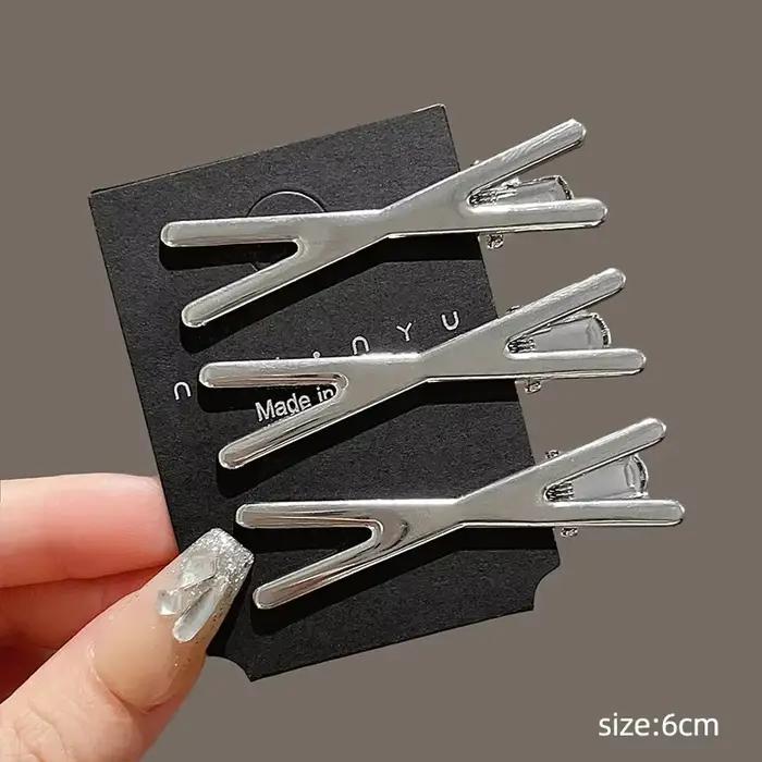 3 pièces/ensemble doux mode épingle à cheveux en métal antidérapant épingle à cheveux géométrique cr