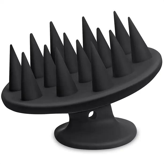 Brosse à shampoing en Silicone, masseur de cuir chevelu, pointes longues et rigides pour cheveux lon
