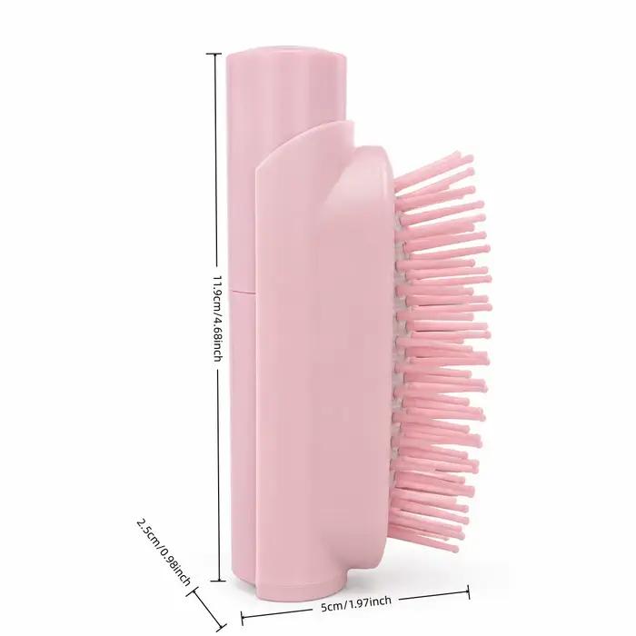 Brosse à cheveux portable 2-en-1 avec vaporisateur | Bouteille de pulvérisation intégrée, hydratan