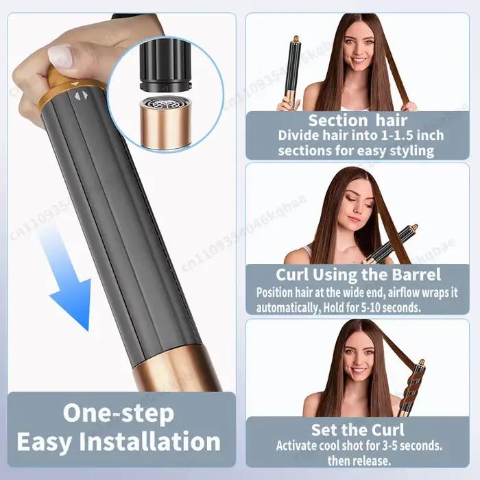 SenCiciMen Outils de Coiffure Multiples, Styler à Air Chaud, Bigoudis Automatiques (30MM/40MM), Volu