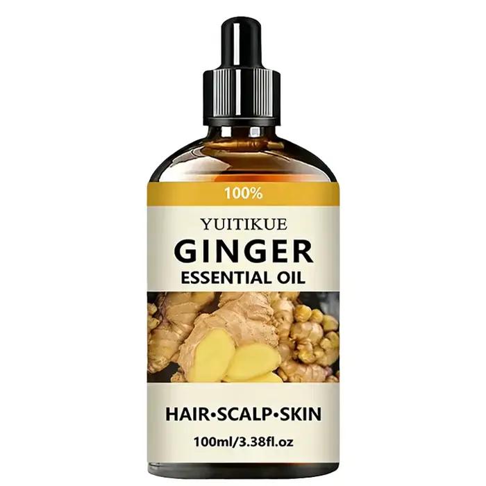 Huile essentielle de gingembre pure à 100% YUITIKUE | Pour les cheveux, le cuir chevelu et la peau