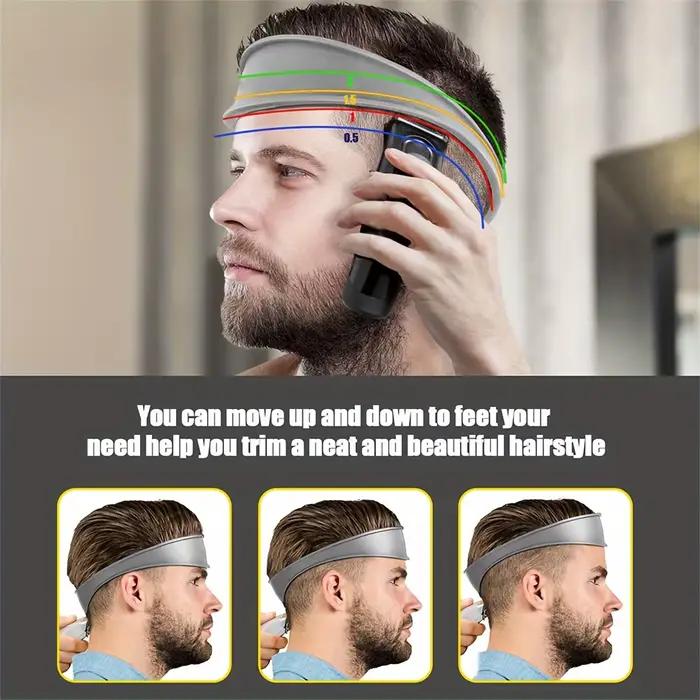 Peigne de positionnement de coupe de cheveux, peigne à dessus plat, modèle de rasage de décolleté et
