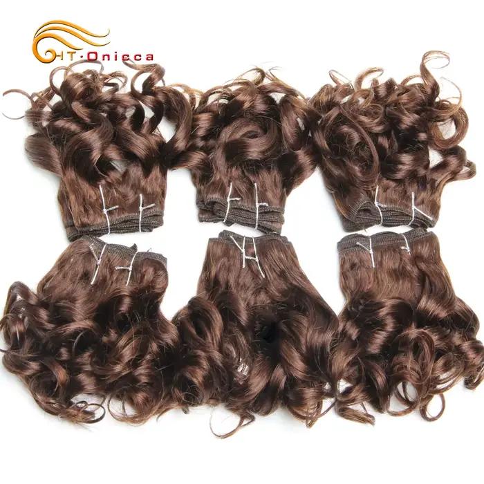 Tissage en lot brésilien bouclé ombré, boucles Opran rebondissantes, extensions de cheveux courts, 8