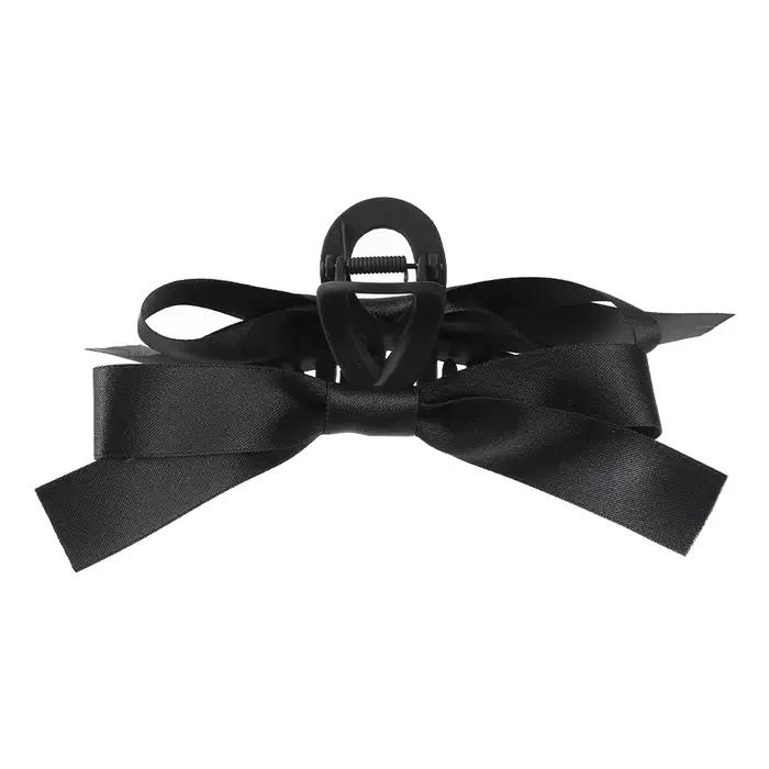 AWAYTR Simple arc griffes de cheveux pince grand requin griffe pinces à cheveux noir nœud papillon é