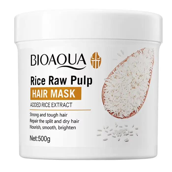 Masque capillaire au Plasma de riz, 500g, 5 secondes, réparation des cheveux crépus endommagés, doux