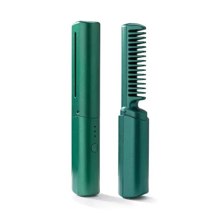 Brosse à lisser les cheveux 3 niveaux 60s Anti-brûlure chaleur sans fil peigne chaud Rechargeable 40