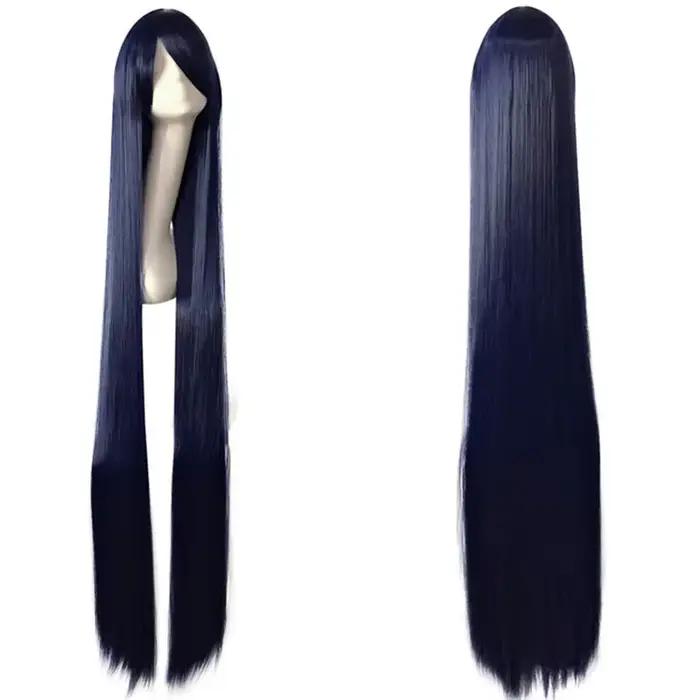 Perruque synthétique longue et lisse pour femmes, perruque universelle de Cosplay de dessin animé, p