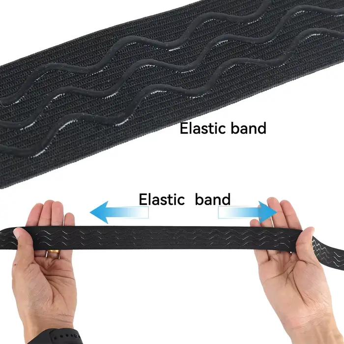 Bande artificiel astique Noire en Silicone pour Perruques, Sangle Réglable, Antidérapante, 3cm de La