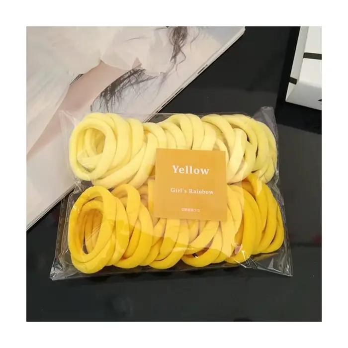 Anneaux de cheveux colorés pour filles, 50 paquets de couleurs acidulées sans coutures, anneaux de s