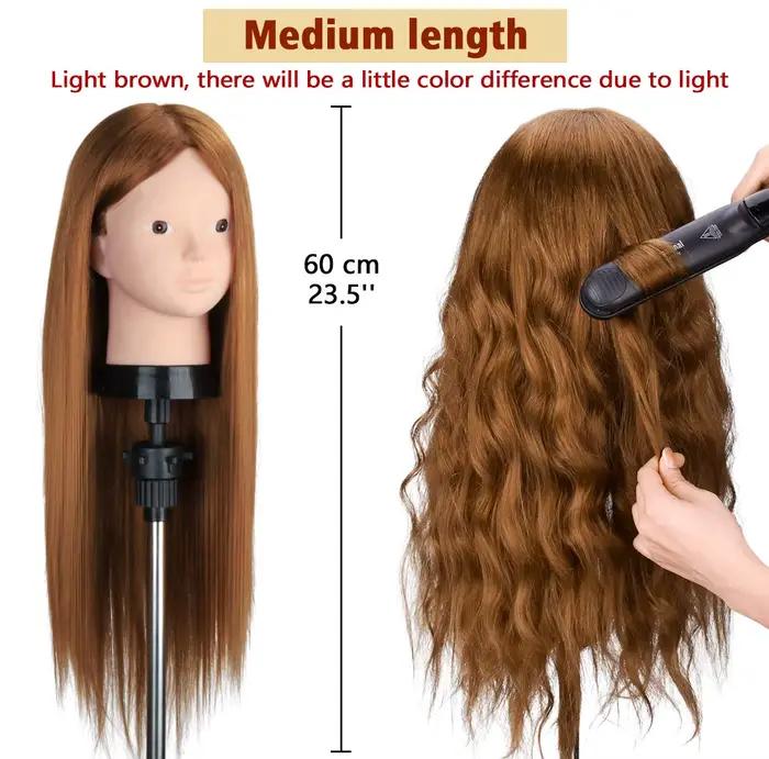 80% vrais cheveux poupée tête pour coiffures Mannequin tête cheveux formation tête tresse coiffure p