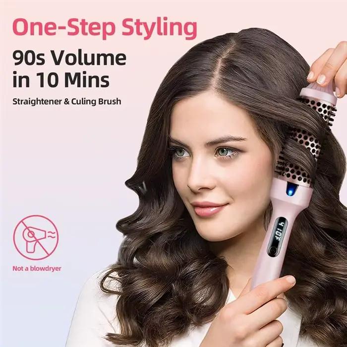 YANA35R brosse thermique brosse à friser, brosse ronde thermique chauffée ionique négative pour Look