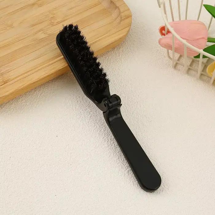 Brosse à Cheveux en Poils pour Homme, Outil de Coiffure pour Salon de Coiffure, Manche Pliable, Voya