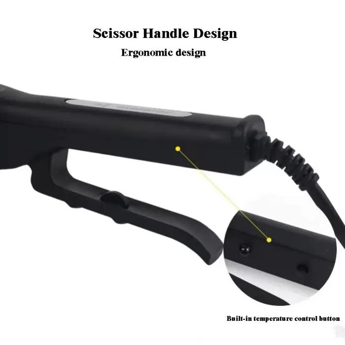 Fer à friser électrique professionnel en céramique à plaques larges ondulées pour des boucles et des