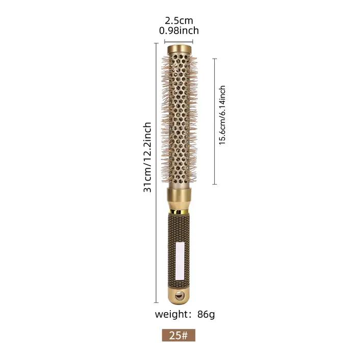 Brosse à friser les cheveux en poils de sanglier, rouleau de coiffure professionnel pour Salon de co