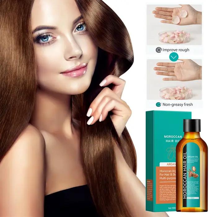 Huile de soin capillaire marocaine, huile de soin pour cheveux secs et endommagés pour hommes et fem