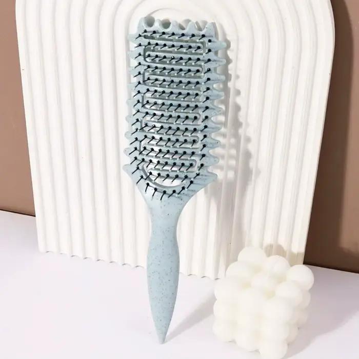 Brosse à friser - Peigne de massage creux, crinière en nylon, manche en plastique ABS, poignée confo
