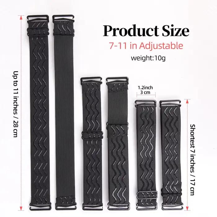 Bande artificiel astique Noire en Silicone pour Perruques, Sangle Réglable, Antidérapante, 3cm de La