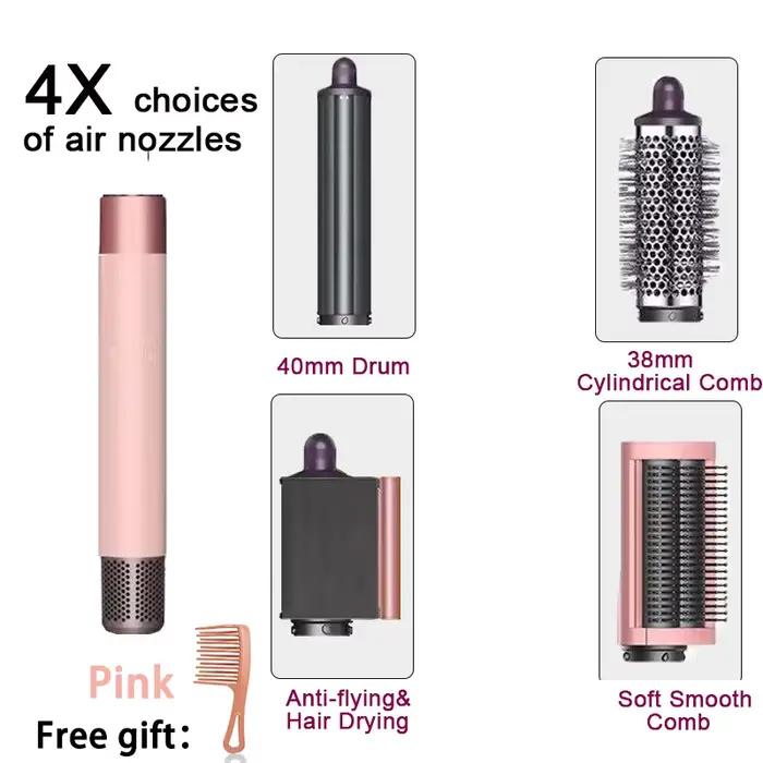Styler multi-cheveux 6 en 1, haute puissance 1300 W, combine des fonctions de séchage, de lisser et