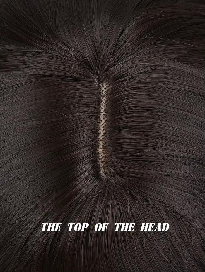 Perruque Bob ondulée bouclée synthétique marron naturel avec frange pour femme