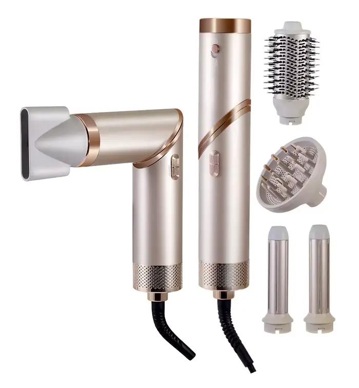 Sèche-cheveux 5 en 1, brosse sans balais, haute vitesse, avec diffuseur, sèche-cheveux ionique, peig