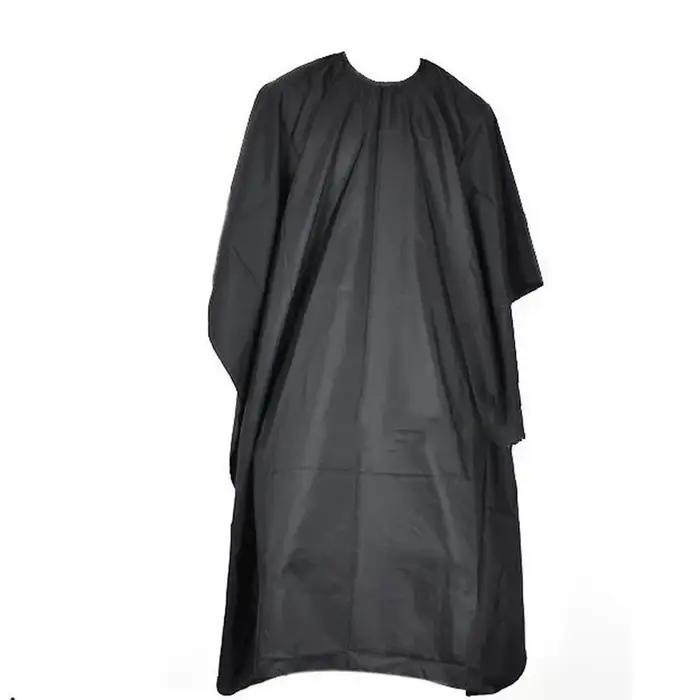 Cape de coiffure noire professionnelle pour Salon de coiffure, enveloppe en tissu pour barbier, robe