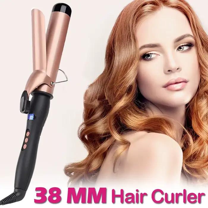 boucleur cheveux Fer à friser professionnel Fer à boucler rechargeable en céramique à ions négatifs