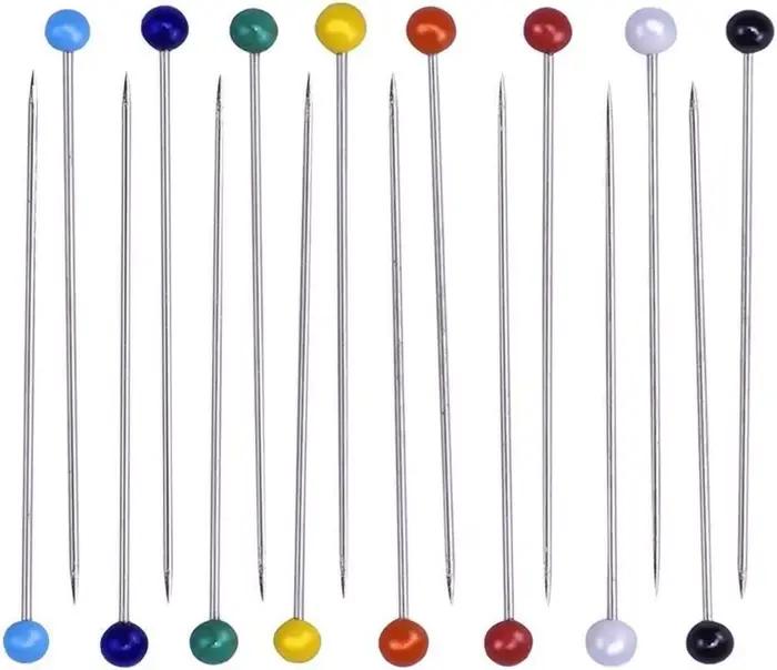 Épingles à tête de perle pour marquage de perruque 50 pièces/boîte aiguilles à tête de perle ronde b