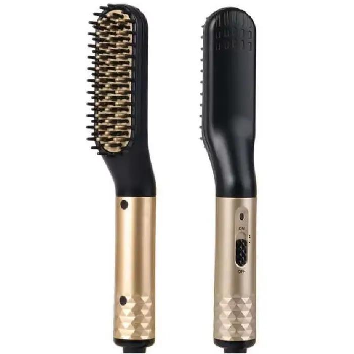 Peigne chaud professionnel, brosse à lisser les cheveux pour hommes, brosse à lisser la barbe, utili