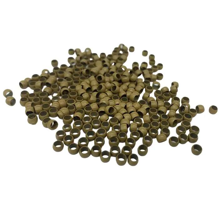 1000 pièces 4.0mm cuivre Nano perles sans silicone pour Extensions de cheveux Micro lien anneaux per