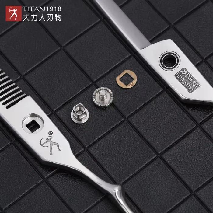 Titan professionnel barbier cheveux ciseaux salon coupe ciseaux coiffure ciseaux japon vg10 acier