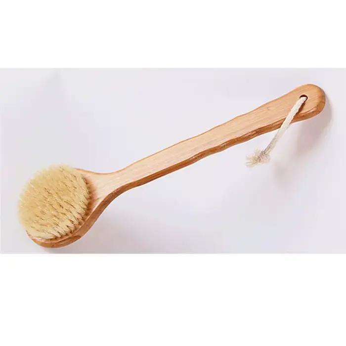 Brosse de douche en bambou avec poils de sanglier, parfaite pour le broCumbria de la peau sèche, ess