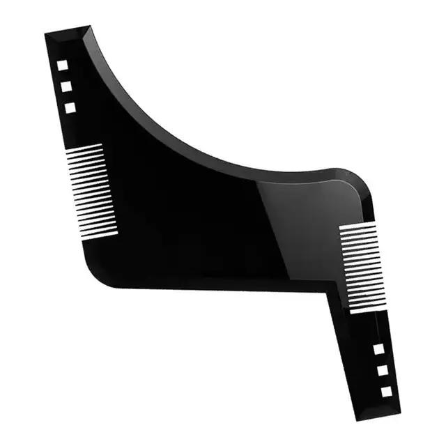 Modèle de mise en forme de barbe, peigne, outil de barbier, symétrie, coupe, pochoir, brosse à cheve