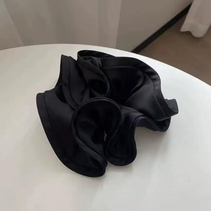 Cravate de cheveux en Satin pour femmes, Design français, sens champignon, semblable à Ins, avec tem