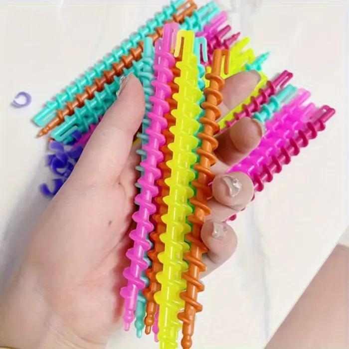 Fer à friser en spirale de couleurs mélangées 26 pièces-fer